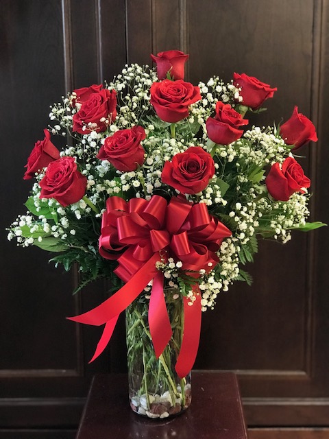 Traditional red roses